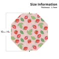 thumbnail image 2 of Bingfone Vintage Strawberry Floral Leather Drinks Coasters with Set of 6,Suitable for Home Kitchen,Coffee Cup Coasters Home Gift, 2 of 7