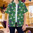 thumbnail image 2 of Rotm Carnival Short Sleeve Tee Kids Thanksgiving Shirts Funny Turkey Print Short Sleeve Holiday Green,4-5 Years, 2 of 4