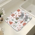 thumbnail image 3 of Yayeee Dish Drying Mat for Kitchen Counter 16" x 18" Microfiber Super Absorbent Coffee Decorative Pad, Red Nordic Christmas, 3 of 7