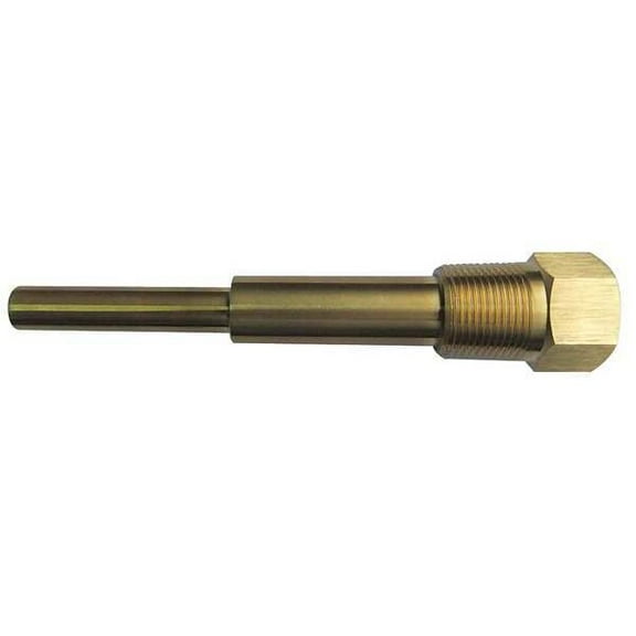 Manufacturer Varies Bimetal Thermowell,Brass,1/2 NPSM 24C471