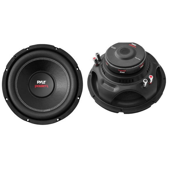 Pyle PLPW10D 10" 2000W Car Subwoofer Audio Power Subs Woofers DVC 4 Ohm, 2 Pack