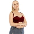 thumbnail image 2 of Women Strapless Bra Plus size 34-44D Half Cup Multiway Balconette Bra with Straps Figure Minimizer Support Bra, 2 of 5