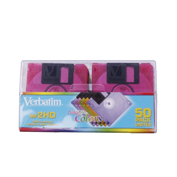 Discos para ordenador Verbatim DataLife Colors 3.5 1,44 MB, paquete de 50
