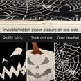 thumbnail image 3 of Happy Halloween Pillow Cover Pumpkin Spider Web Pillow Case Black Linen Throw Cushion Cover Cushion Cases for Home Office Halloween Sofa Bed Decoration, 18" x 18" (4Pcs), 3 of 6