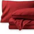 thumbnail image 2 of Bare Home 100% Cotton Flannel Sheet Set, Heavyweight, Deep Pocket (King, Red), 2 of 5