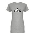 thumbnail image 1 of Cute Panda Waving Paw   Shaped T-Shirt Women -Image by Shutterstock, Female Medium, 1 of 2