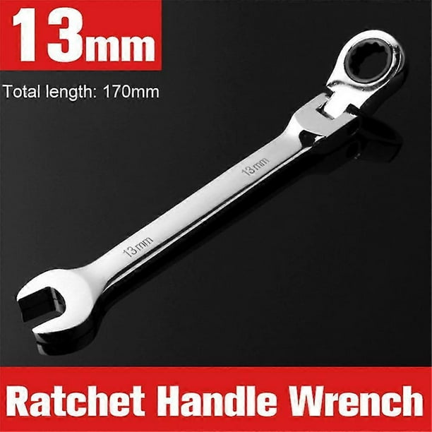 Llave combinada de trinquete de doble cabezal de 6 mm, 7 mm, 8 mm, 9 mm, 10 mm y 11 mm, llave de boca de liberación rápida