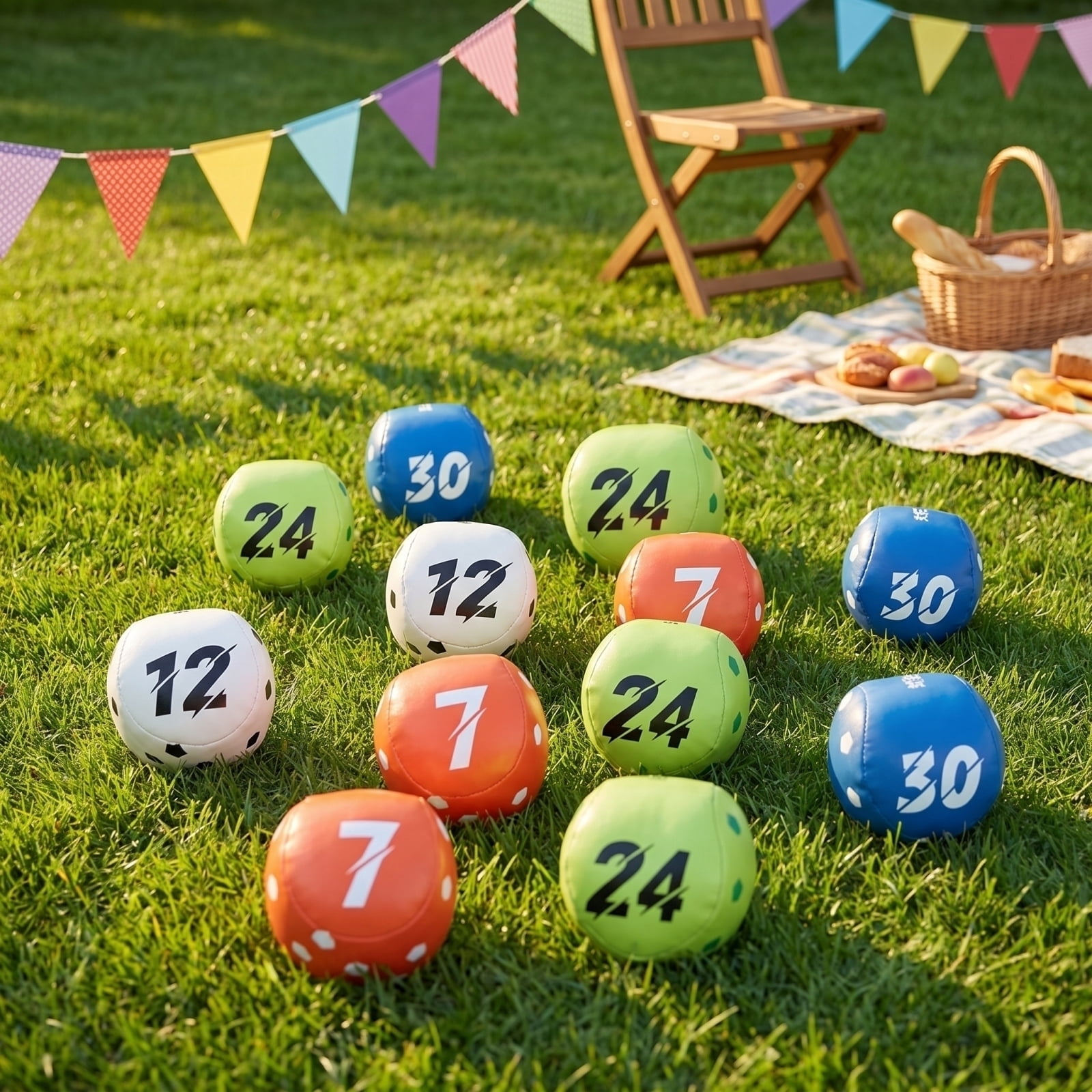 12Pcs 2.75in Footbag Balls, PU Leather Kick Sacks for Adults, Outdoor Party Games, Throwing and Catching Exercise Equipment, Sports Training, Multicolor