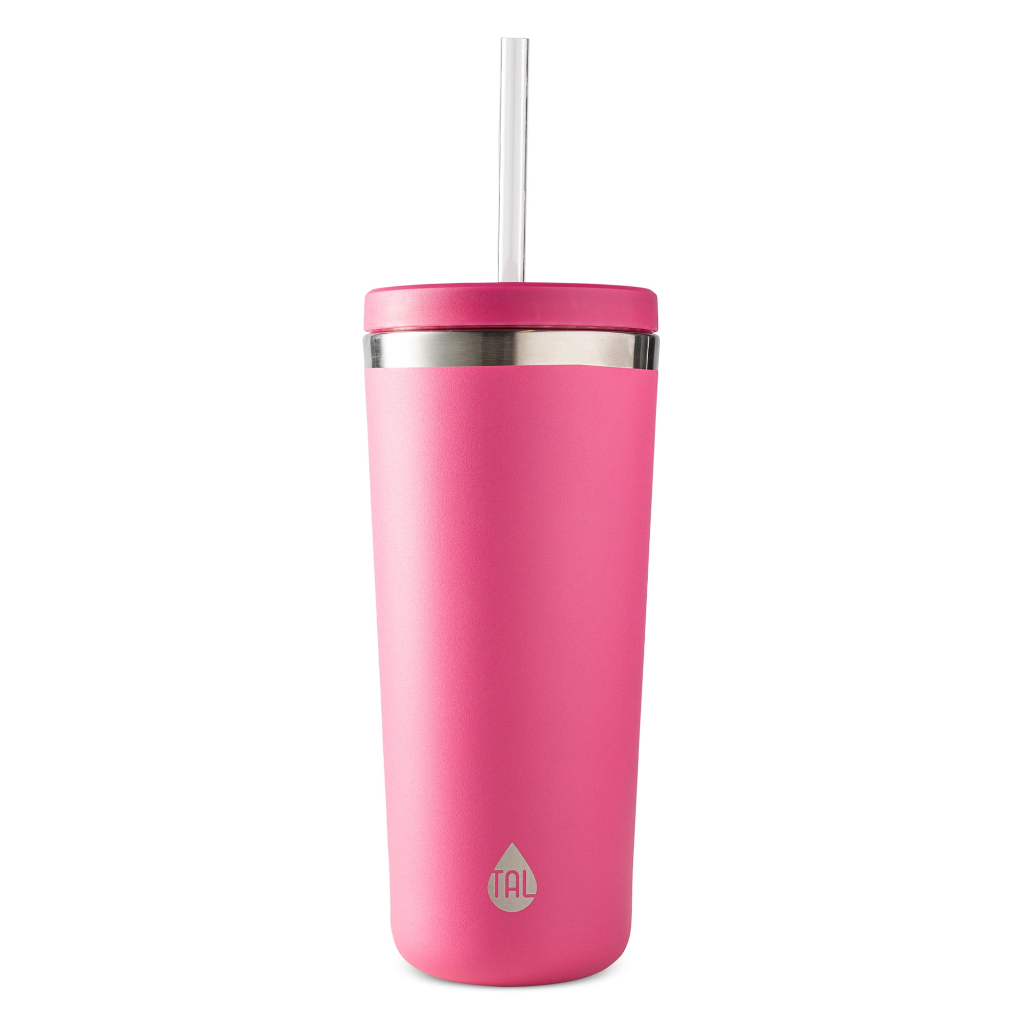 (12 pack) TAL Stainless Steel Ranger Tumbler with Straw 24oz, Pink