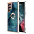 thumbnail image 2 of 360 Degree Rotating Ring Stand Case for Samsung Galaxy S23 Ultra,Dteck Shockproof Marble Patterned TPU Case Kickstand Slim Back Cover, Green, 2 of 6