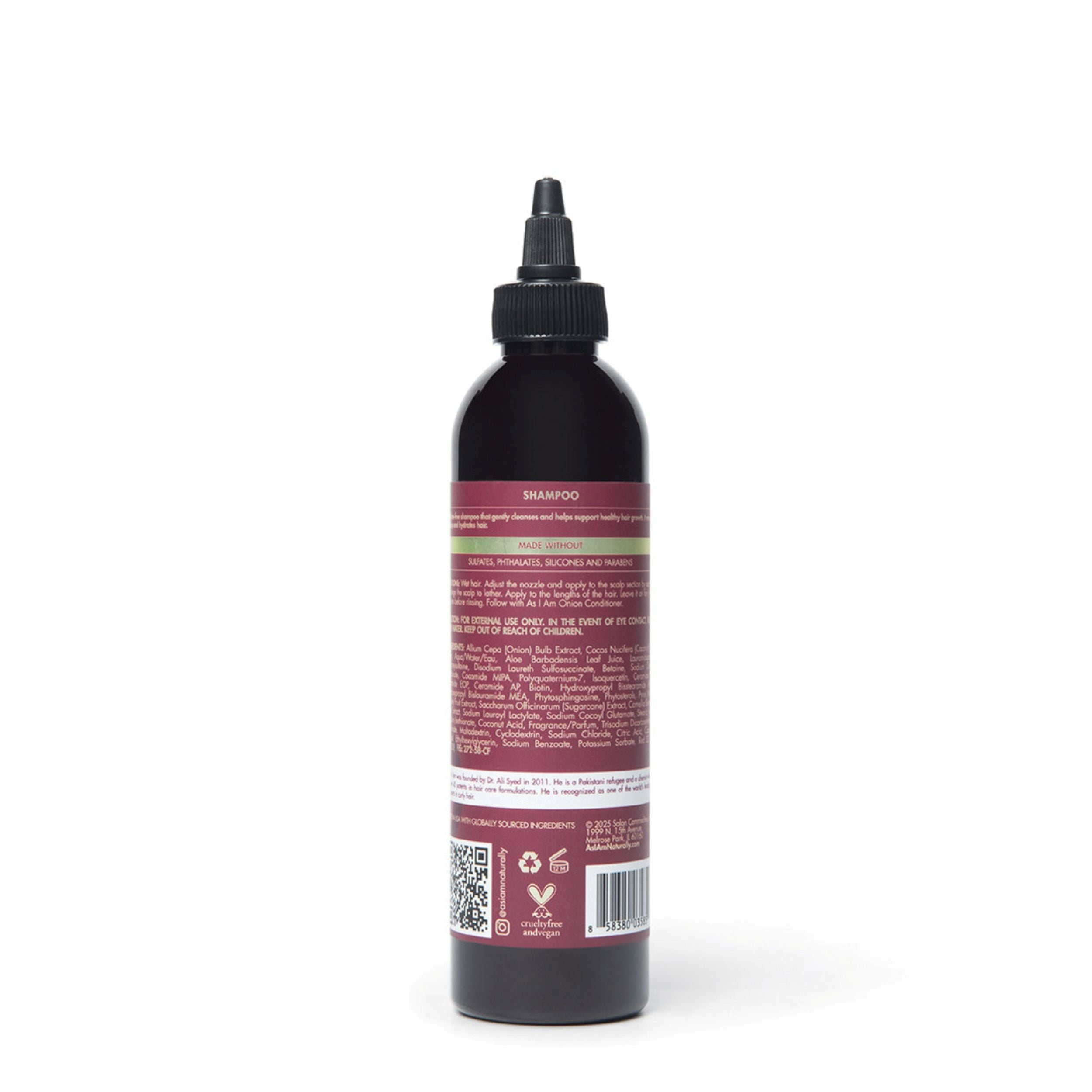 As I Am Onion Shampoo – Moisturizing & Strengthening for Breakage-Prone Hair – 8 fl oz (Red Onion, Ceramides & Isoquercetin)
