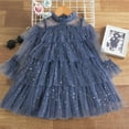 thumbnail image 5 of YTDSCS Kids Baby Dresses for Girls,Toddler Long-Sleeve Dress Princess Dress Party Dresses Crewneck Spring Summer Pullover Tutu Dress for 2-8Y, 5 of 9