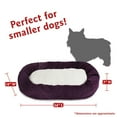 thumbnail image 2 of Majestic Pet Sherpa Villa Velvet Bagel Pet Bed for Dogs, Calming Dog Bed Washable, Small, Aubergine, 2 of 5