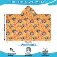 thumbnail image 2 of Fall Hedgehog Apple Leaf Pattern Hooded Bath Towel，60"x35" for Ages 3 To 12 Kids, Quick Dry Lightweight Soft Microfiber Hood Beach Towel Cover Up for Kids, 2 of 7