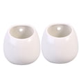 thumbnail image 5 of RENACLIPY White Round Hanging Ceramic Planters for Indoor Outdoor 2pcs, 5 of 8
