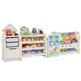 thumbnail image 1 of VEVOR Kid Toy Storage and Bookshelf with 10 Movable Plastic Bins & Drawing Board, 1 of 9