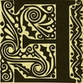 thumbnail image 1 of Ahgly Company Machine Washable Indoor Square Transitional Night Black Area Rugs, 4' Square, 1 of 7