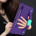 thumbnail image 4 of Allytech Case for Samsung Galaxy Tab S7 11-Inch SM-T870 T875, Silicone EVA Kids Friendly Stand Shoulder Strap Heavy Duty Shockproof Bumper Cover for Samsung Galaxy Tab S7 11-inch, Purple/Aqua, 4 of 7