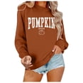 thumbnail image 2 of Conairie Halloween Sweatshirts For Womens Crewneck Ghost Pumpkin Print Loose Oversized Sweaters Spooky Season Long Sleeve Y2K Outfits Winter Pullover Tops Orange L, 2 of 4