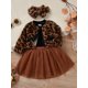 thumbnail image 5 of Bebé Niñas Abrigo Vestido Leopardo Cardigan Tutu Falda(Café/3 años) Nituyy Falda-GL715-FT58203A6, 5 of 6