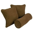 thumbnail image 5 of Blazing Needles Double-corded Solid Microsuede Throw Pillows with Inserts (Set of 3) 9817-CD-S3-MS-TD, 5 of 10
