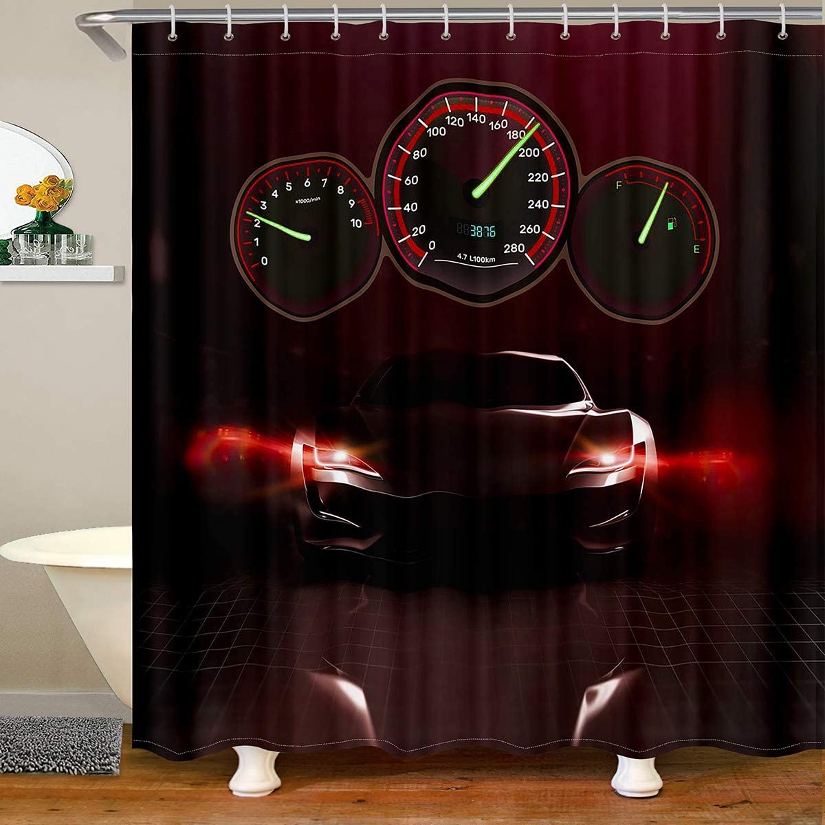 Racing Car Shower Curtain Cool Racing Car Bathtub Shower Curtain Speed