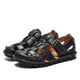 thumbnail image 5 of Sandalias de cuero para hombre de verano Pisos Playa Caminar antideslizante Zapatos casuales de fondo suave Wmkox8yii  123q534, 5 of 9