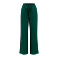thumbnail image 4 of Endives Women's Wide Leg Pants Textured Elastic High Waisted Solid Color Flared Elegant Casual Pants Blackish Green, 4 of 7