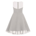 thumbnail image 2 of CHICTRY Kids Girls Sleeveless Wedding Bridesmaid Dress First Communion Gowns Shiny Sequins Flower Girl Dress Grey 10, 2 of 5