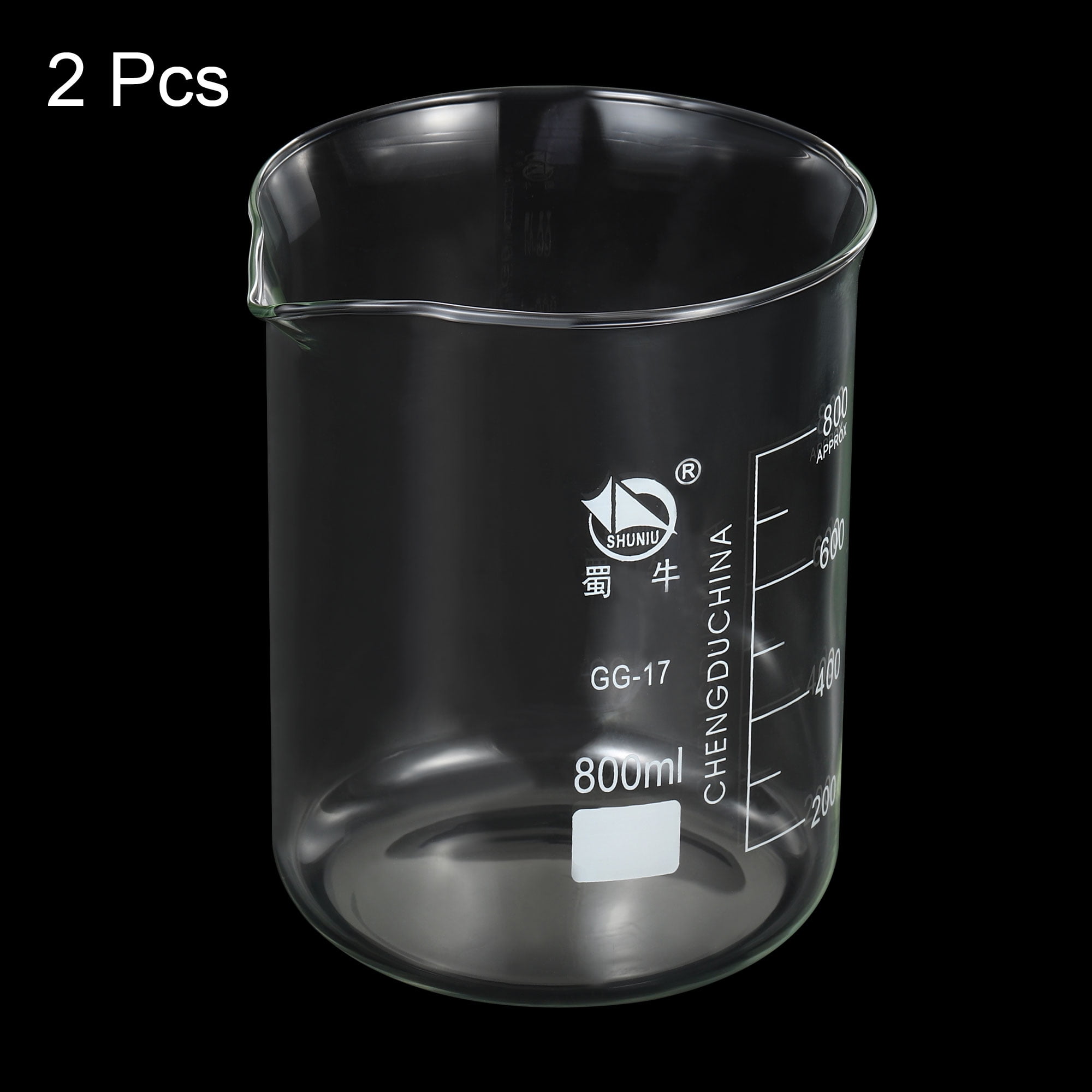 25ml 50ml Low Form Glass Beaker with Brush, 3.3 Glass Graduated Measuring  Cups - Transparent - Yahoo Shopping