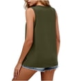 thumbnail image 7 of CHGBMOK Womens Tank Top Button V Neck Sleeveless Solid Summer Top Trendy Comfry Loose Casual Tank, 7 of 7