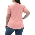 thumbnail image 6 of Frostluinai Women's Plus Size Tops Puff Sleeve Summer Shirts Square Neck Loose Fit T Shirts Solid Color Casual Tees Lightweight Blouses XL-5XL, 6 of 8