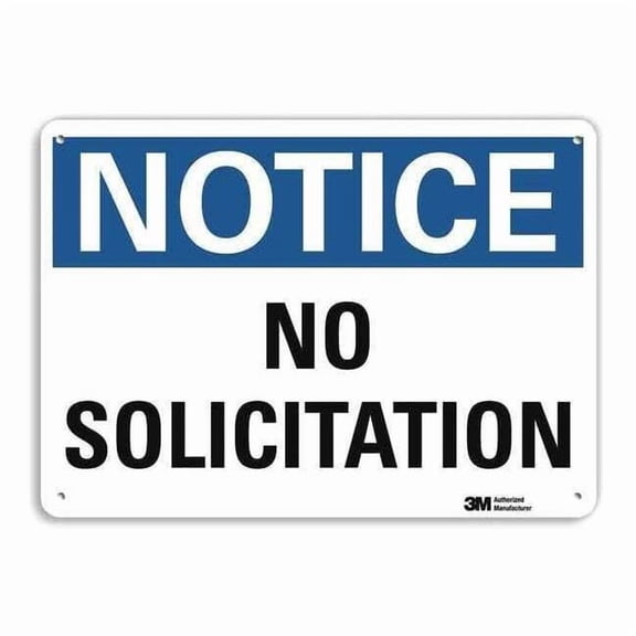 Lyle Notice Sign,10 in x 14 in,Aluminum U5-1411-RA_14X10