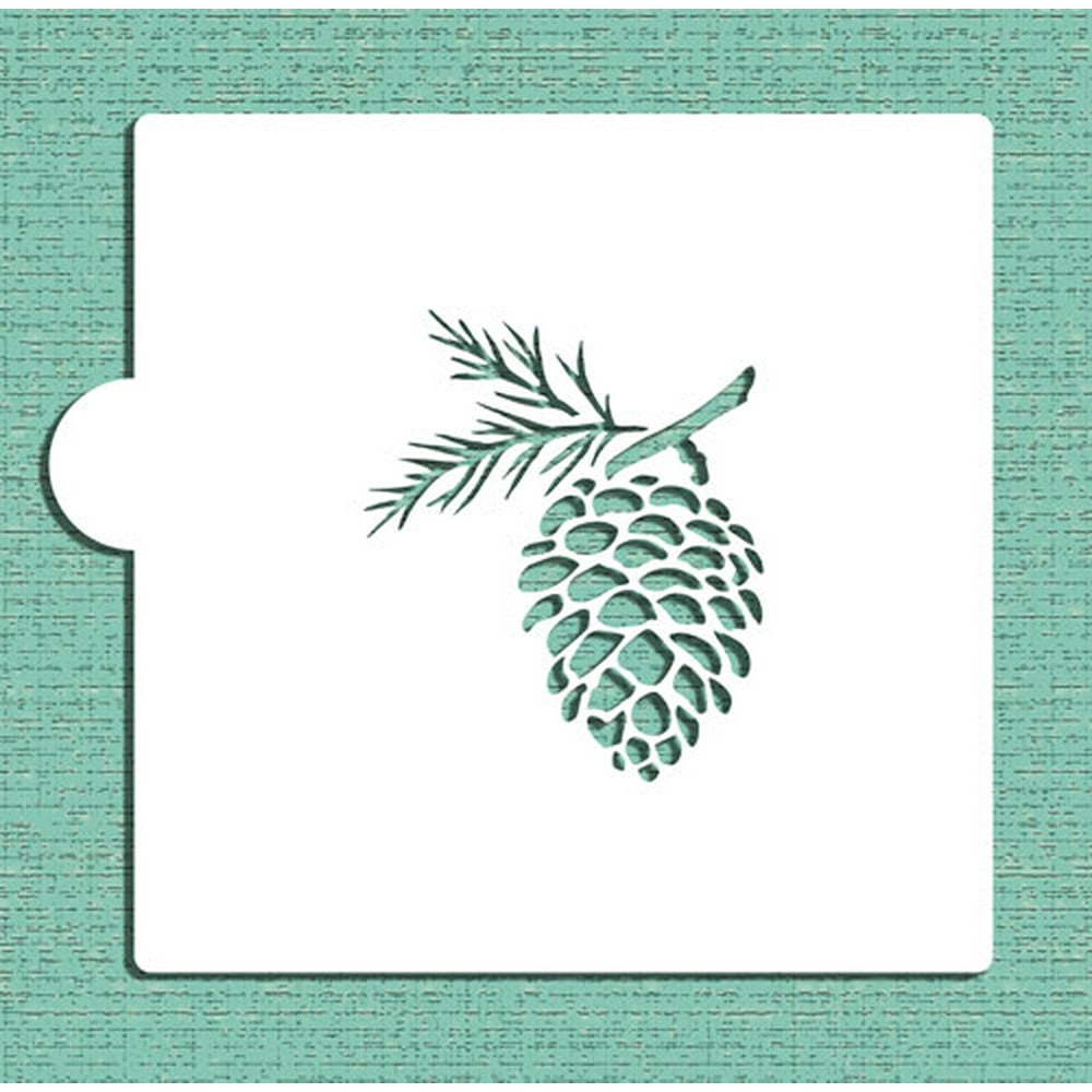 Pinecone Cookie and Craft Stencil CM111 by Designer Stencils Walmart
