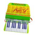 thumbnail image 1 of Fawoonu Mini 24-Key 12-Bass Accordion for Kids, Beginner Student Practice Instrument, Green ABS Plastic Handheld Musical Gift, 29x15x28cm, 1 of 7