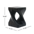 thumbnail image 2 of Noble House Grey Twisted Accent Side Table,Black, 2 of 10