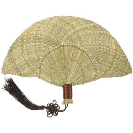 

NUOLUX Hand Woven Fan Straw Woven Fan Handmade Straw Fan Straw Hand Fan Summer Fan