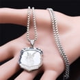 thumbnail image 5 of Holy Family 14K White Gold Archangel Michael Guardian Angel Necklaces Gabriel Necklace Sacred Heart of Jesus Jewelry, 5 of 7