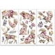thumbnail image 1 of Juego de 3 calcomanías de animales y flores para muebles y manualidades (6 x 12 pulgadas): ciervo, águila y conejo. Adhesivos vintage de animales., 1 of 9