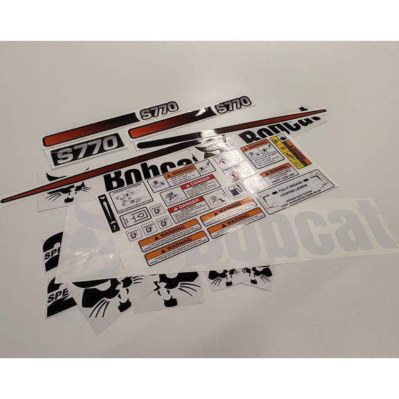 411 Decals Aftermarket Replacement Sticker Set Compatible with Bobcat S770 (Straight) Skid Steer Loader