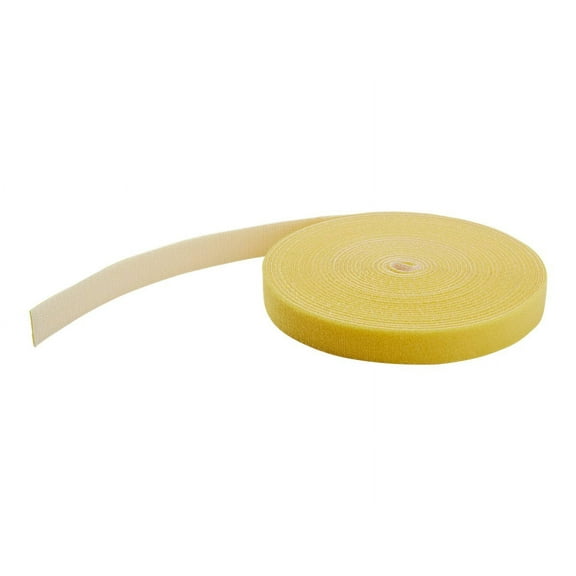 StarTech.com 50ft Hook and Loop Roll, Cut-to-Size Reusable Cable Ties, Bulk Industrial Wire Fastener Tape/Adjustable Fabric Wraps Yellow/Resuable Self Gripping Cable Management Straps - Adjustable Loop Ties (HKLP50YW) - Hook & loop fastener - 50 ft - yellow - for P/N: HKLP50, HKLP50BL, HKLP50GN, HKLP50RD