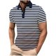 thumbnail image 1 of Mens Manga Corta Botón Abajo Camisas con Bolsillo Pulover Botón de Impresión de la Camisa de Solapa de Poliéster Cuello de Vuelta, Blusa Casual para Hombres, 1 of 5