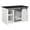46" White, variant on 46" Farmhouse Cat Litter Box Enclosure with Sliding Barn Door, White Large Hidden Acrylic Door Cat Cabienet with LED Light, Cat Washroom Furniture with Storage Cabinet, Cat House Nightstand