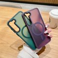 thumbnail image 5 of Matte Case For Samsung Galaxy S24 S23 S22 Ultra Plus S21 S20 FE For Magsafe Magnetic Charge Frosted Bumper Cover funda, 5 of 5