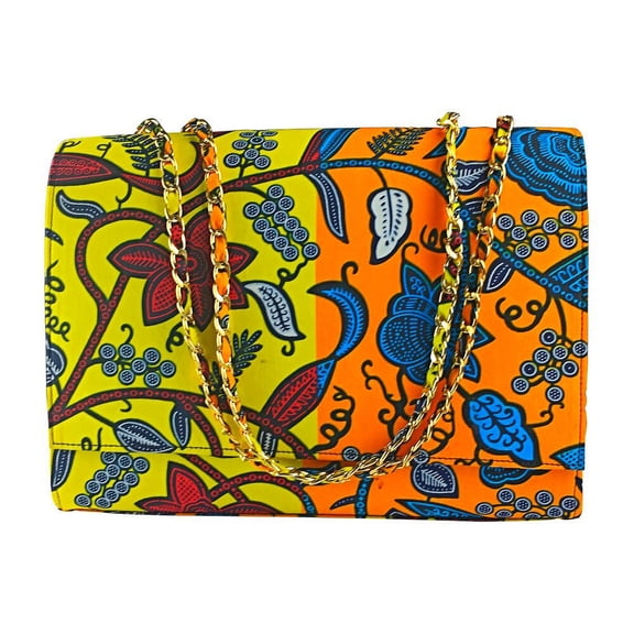2Chique Boutique Women's Handmade Ankara Print Fashion Handbag, ADANNA