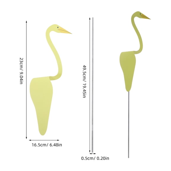 Yellow Metal Flamingo Lawn Decor Outdoor Garden Yard Decorations for Patio and Landscape