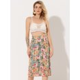thumbnail image 3 of Allegra K Falda Midi De Gasa De Verano Con Estampado Floral Para Mujer Verde S, 3 of 5