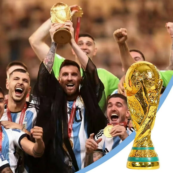 LINMOUA Trophée de Soccer en Résine Dorée Champions Trophées de Soccer Ornement en Résine Cadeau pour Fan de Soccer Décoration Maison Bureau Artisanat
