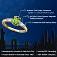 thumbnail image 2 of Gem Stone King 18K Yellow Gold Plated Silver Green Peridot and Lab Grown Diamond Engagement Ring for Women | 1.72 Cttw | Oval 8X6MM | Gemstone August Birthstone | Size 6, 2 of 6