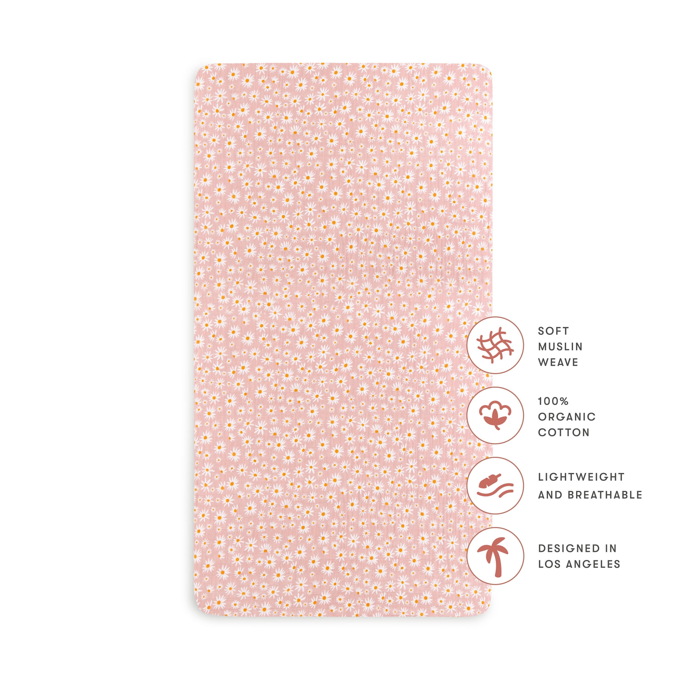 Babyletto Crib Sheet in GOTS Certified Organic Muslin Cotton